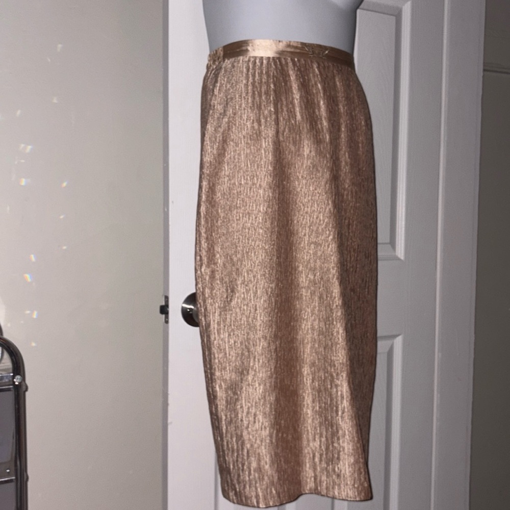 Gold skirt | VINTAGE - Picture 3 of 9